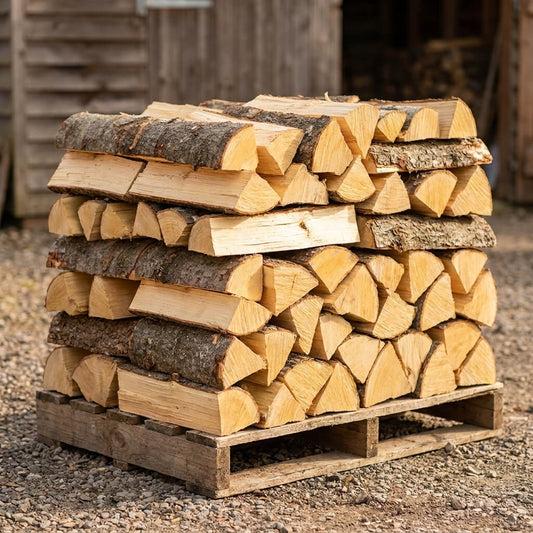 Brennholz bei der Lieferung